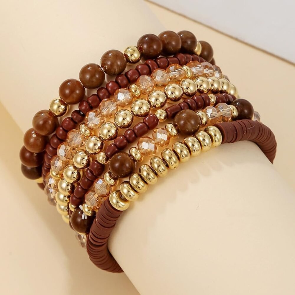 Bohemia Multilayer Stackable Crystal Beaded Brace… - image 3